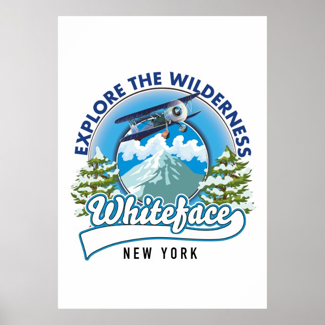 Utforska Wilderness, Whiteface New York Poster (Framsidan)