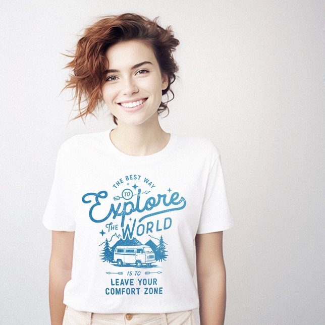 Utforska World Comfort Zon T Shirt (Explore the World Comfort Zone T-Shirt)