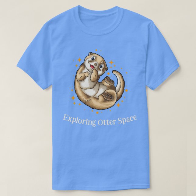 Utforska yttre rymden utanför Älskare Rymdtema T Shirt (Design framsida)