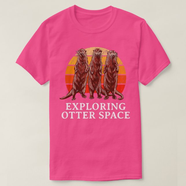 Utforska yttre rymden utanför Älskare Rymdtema T Shirt (Design framsida)