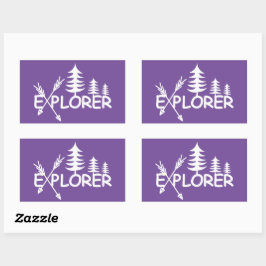 Utforskardesign - Rektangelfästpunkter Rektangulärt Klistermärke