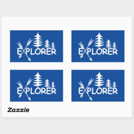 Utforskardesign - Rektangelfästpunkter Rektangulärt Klistermärke