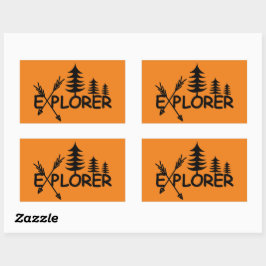 Utforskardesign - Rektangelfästpunkter Rektangulärt Klistermärke