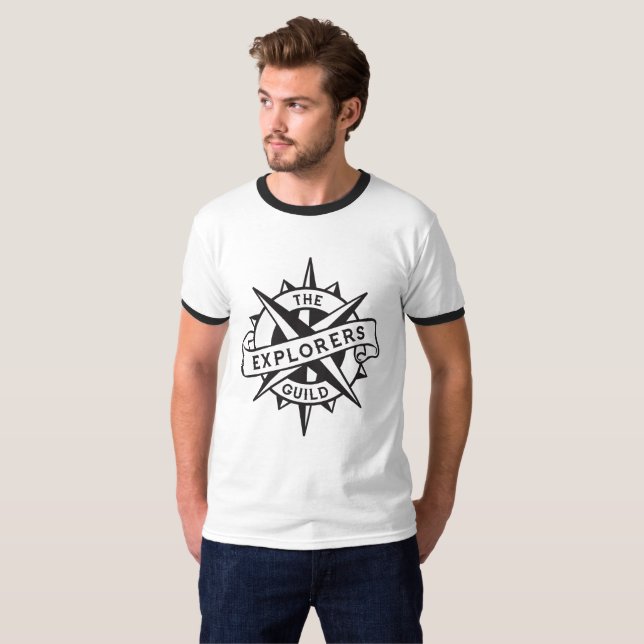 Utforskare skråRinger T Tee Shirt (Hel framsida)