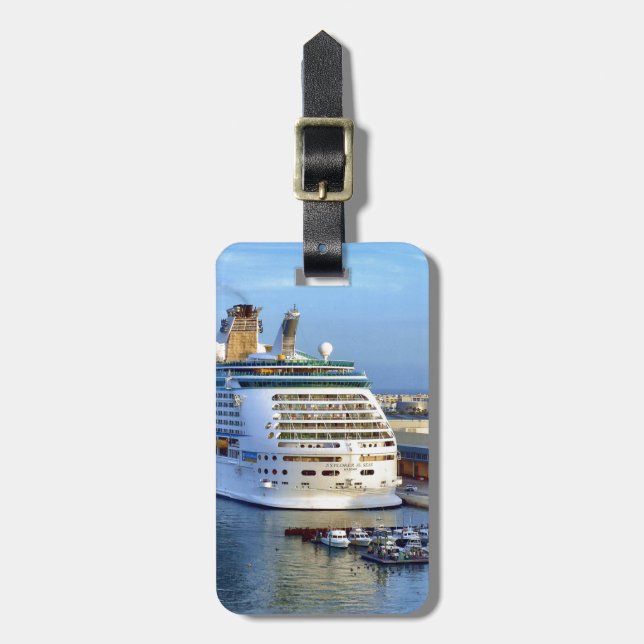 Utforskareakterpersonlig Bagagebricka (Vertikal Framsida)