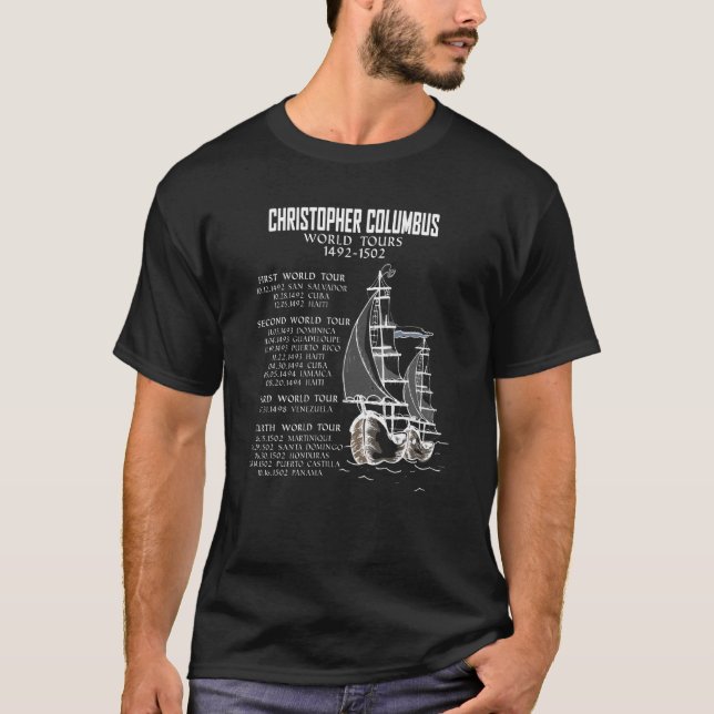 Utforskaren Christopher Columbus World Tours T Shirt (Framsida)