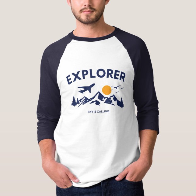 Utforskaren Himmel anropar T-Shirt (Framsida)
