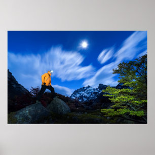 Utforskaren vid Cerro Torre Area Poster