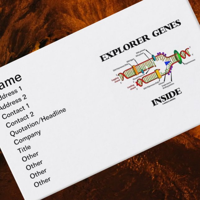Utforskargener inuti (DNA-replikering) Visitkort (Perfect business card for anyone who is genetically wired to explore!)