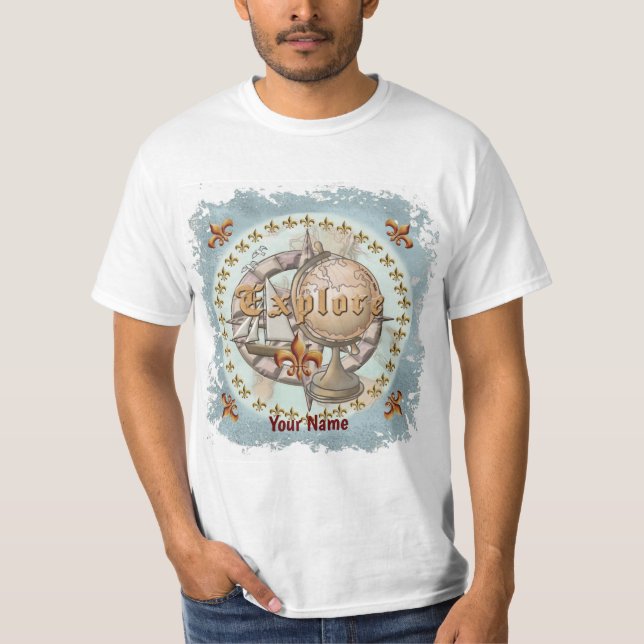 Utforskarkarta T-shirt (Framsida)