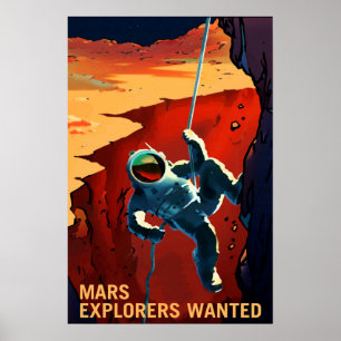 Utforskarna ville ha på resan till Mars, resa Poster