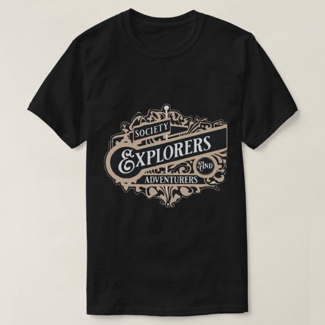 Utforskarsamhället och äventyrarsamhället t shirt (Design framsida)