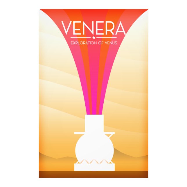 Utforskning av Venus med Venera Fototryck (Framsidan)