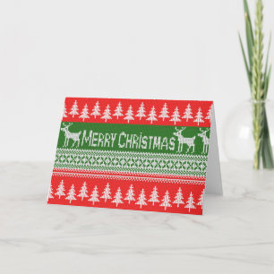 Utfrågad "God jul" mönster Helgkort