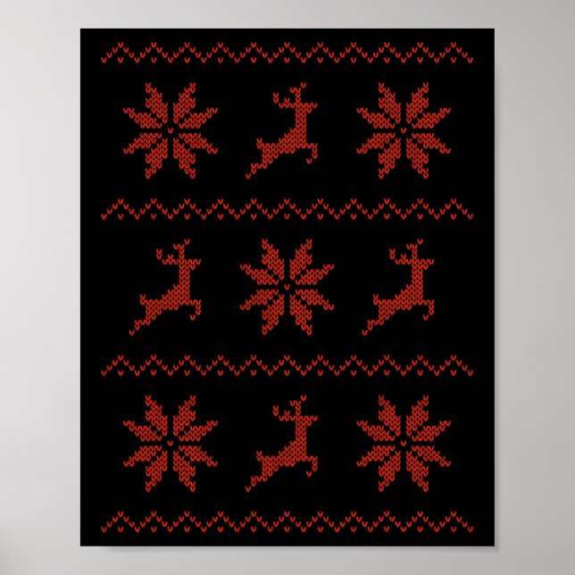 Utfrågad jul - Festive Sticka Poster (Framsidan)