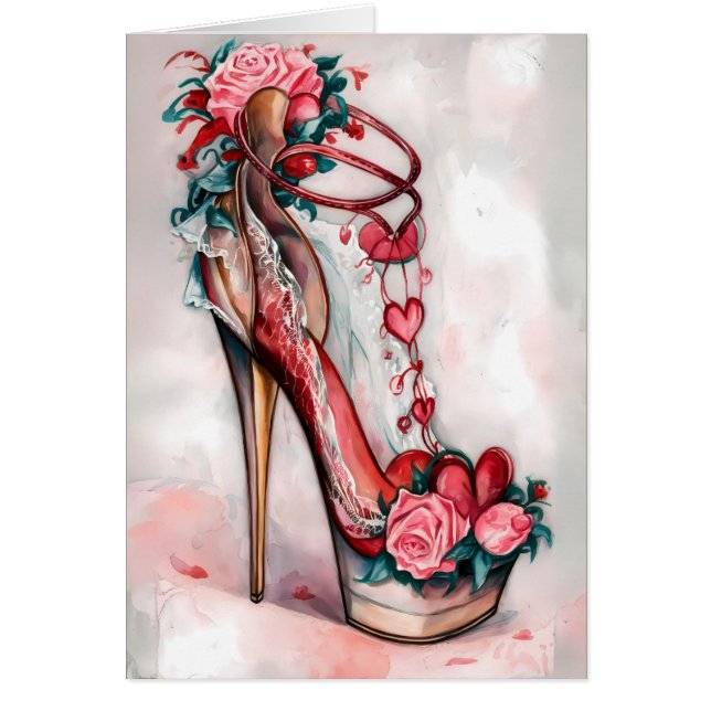 Utfrågningar och Högklackar Hälsningskort (Framsidan)