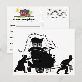 Utfyllnads Annons för Flytt Meddelande Vykort