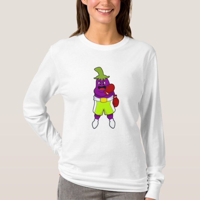 Utg. planta vid Boxing med Boxinghandskar T Shirt (Framsida)