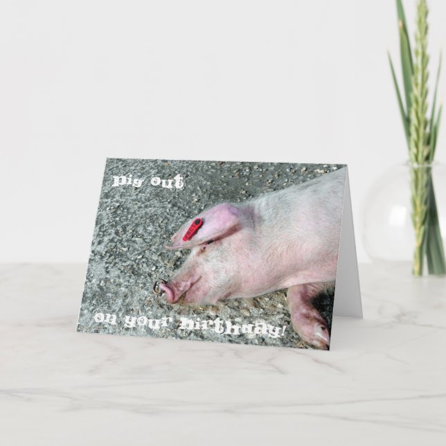 Utgående Gris-kort Kort (Framsida)