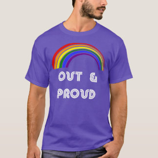 Utgående och stolt HBT-Pride T HGBTQ-support P T Shirt