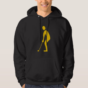 Utgående - orangegult sweatshirt med luva