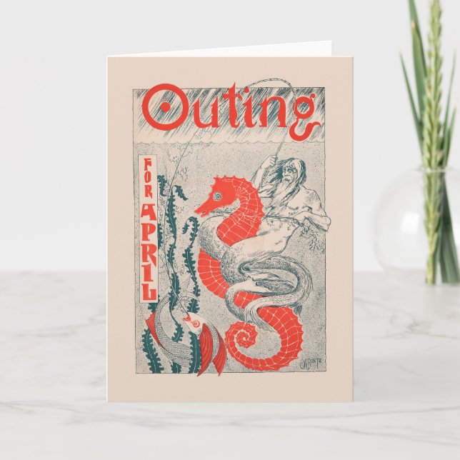 Utgående till april 1896 | Vintage Magazine Kort (Framsida)