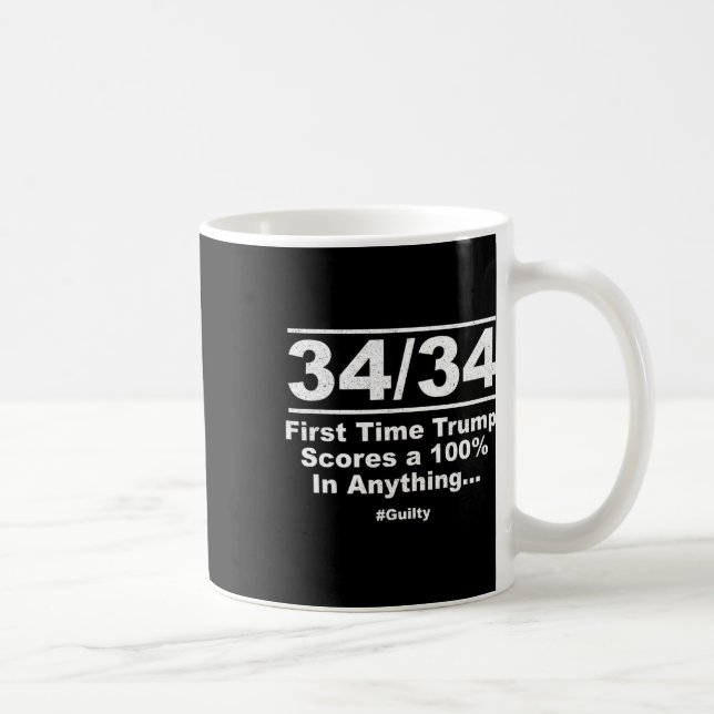 Utgående trumpsteg visar 100 % av alla trialstölde kaffemugg (Höger)