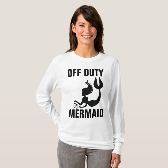 UTGÅENDE TULLS SJÖJUNGFRU Funny Dam T-shirts (Hel framsida)
