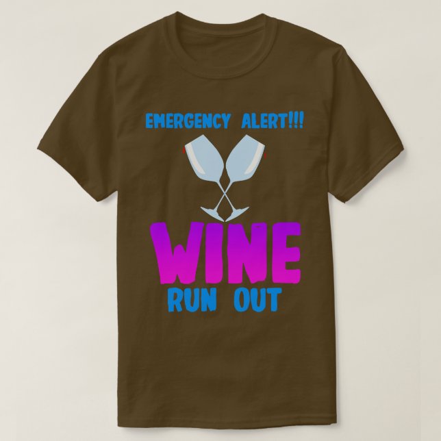 Utgång av Akutet Vin Alert Vin Springa T Shirt (Design framsida)