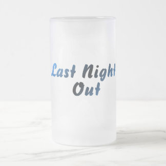 Utgång i natt (blått) frostat ölglas
