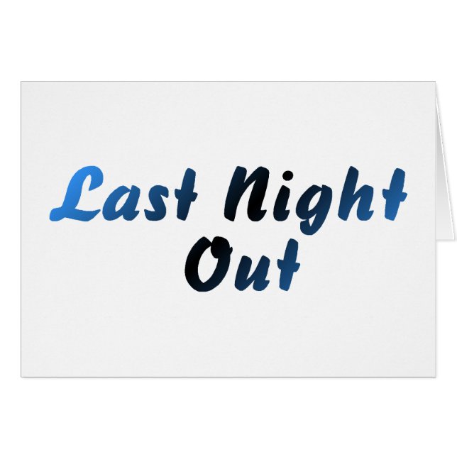 Utgång i natt (blått) hälsningskort (Framsidan Horizontal)