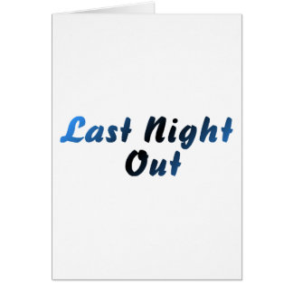 Utgång i natt (blått) hälsningskort