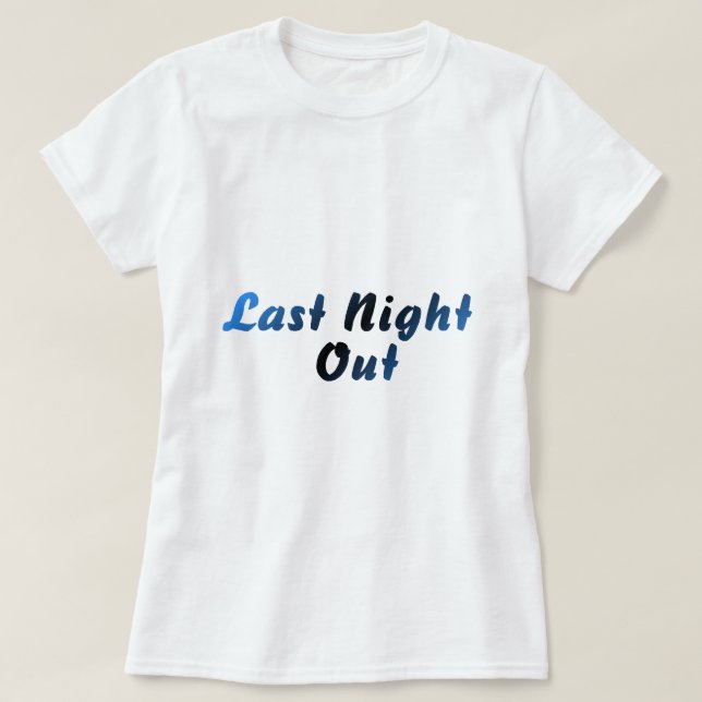 Utgång i natt (blått) t shirt (Design framsida)