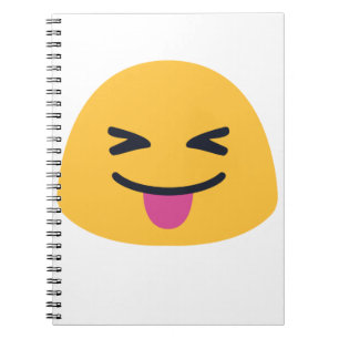Utgången av tunga stängde öga Emoji Anteckningsbok