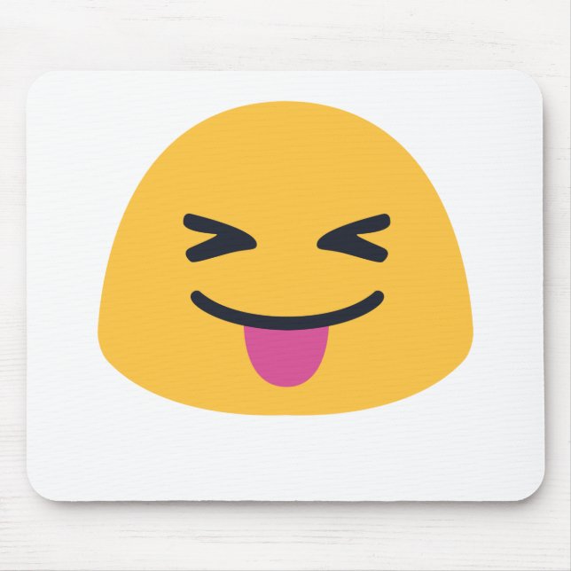Utgången av tunga stängde öga Emoji Musmatta (Framsidan)