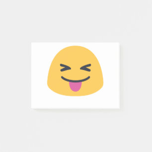 Utgången av tunga stängde öga Emoji Post-it Block