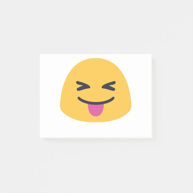 Utgången av tunga stängde öga Emoji Post-it Block (Framsida)