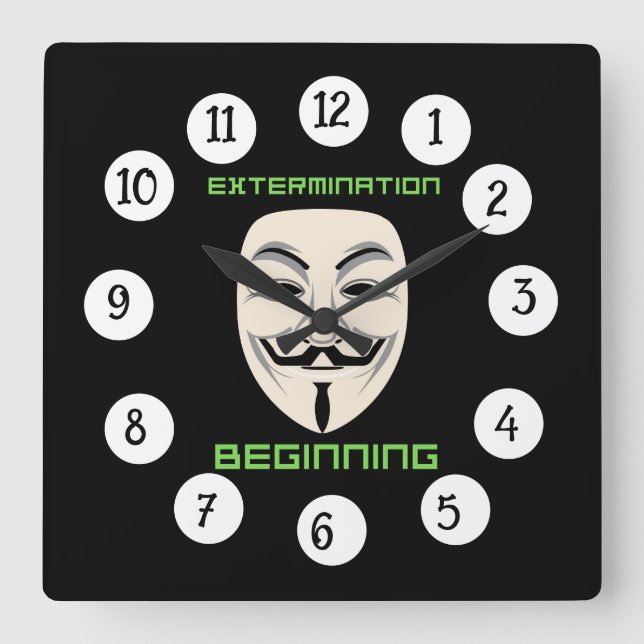 UTGÅNGSBÖRJAN FYRKANTIG KLOCKA (Framsida)