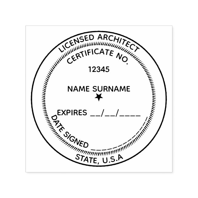 Utgångsdatum för DIY Architect-Professionell Självfärgande Stämpel (Design)