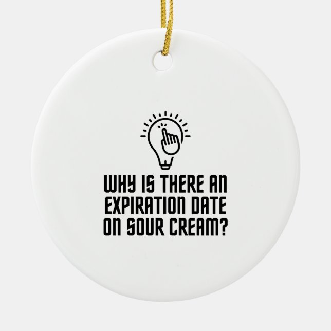 Utgångsdatum för surkräm julgransprydnad keramik (Framsidan)