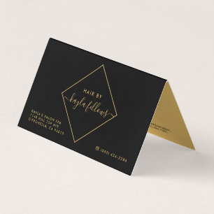 Utgångskort för svart, vit och Guld-diameter Visitkort