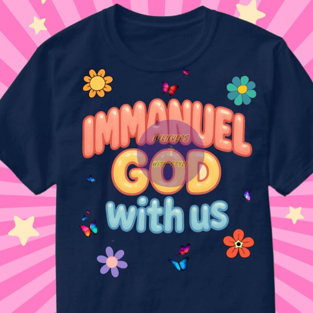 (utgåva 2) Immanuel - GOD med oss - Christian T Shirt (Skapare uppladdad)