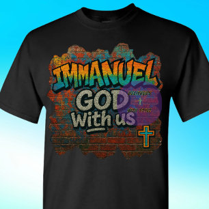 (utgåva 5) IMMANUEL - GOD med oss - Christian T Shirt