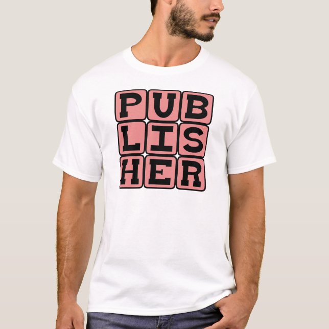 Utgivare, tillverkare av böcker tee shirt (Framsida)