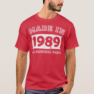 Utgiven 1989 Original Parts Birthday-gåvor T Shirt