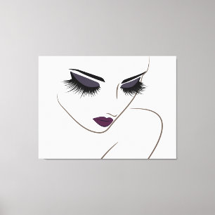 UtgPlant läppar Lash Lash Extension Canvastryck
