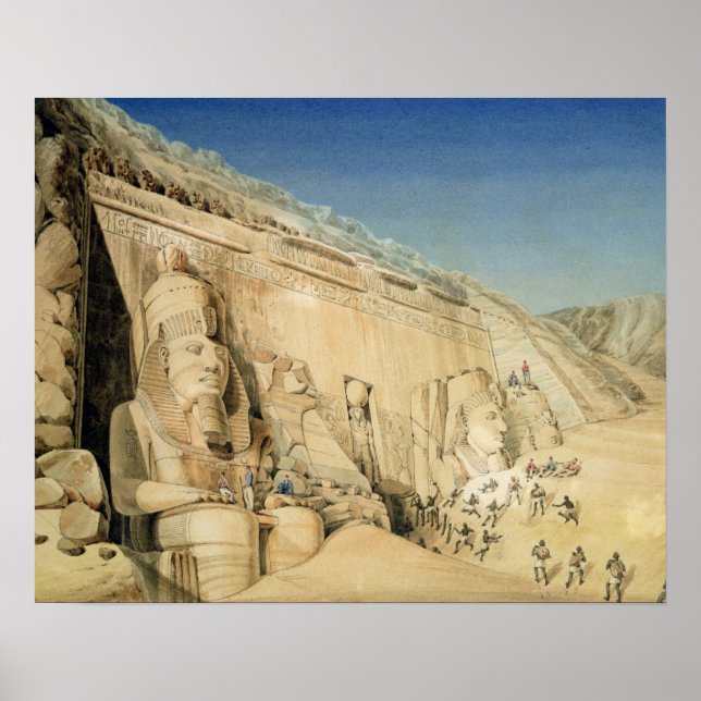Utgrävningen av det Underbara Temple of Ramesses I Poster (Framsidan)