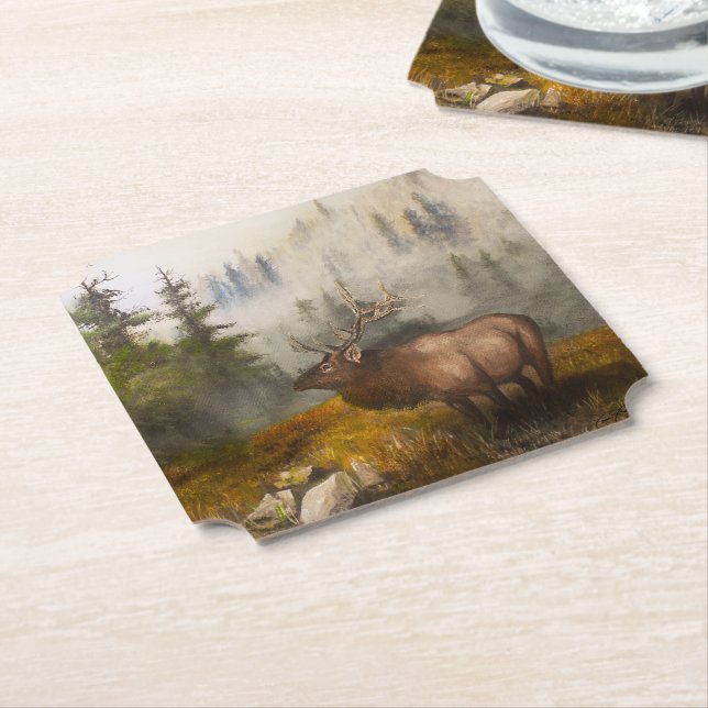 "Uthållighet Älg" Underlägg Papper (Vinklad)