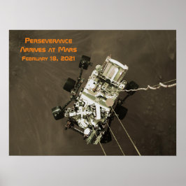 Uthållighet anländer till Mars Poster