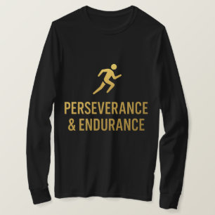 Uthållighet & Styrka – Modern Motivationsgradient T Shirt